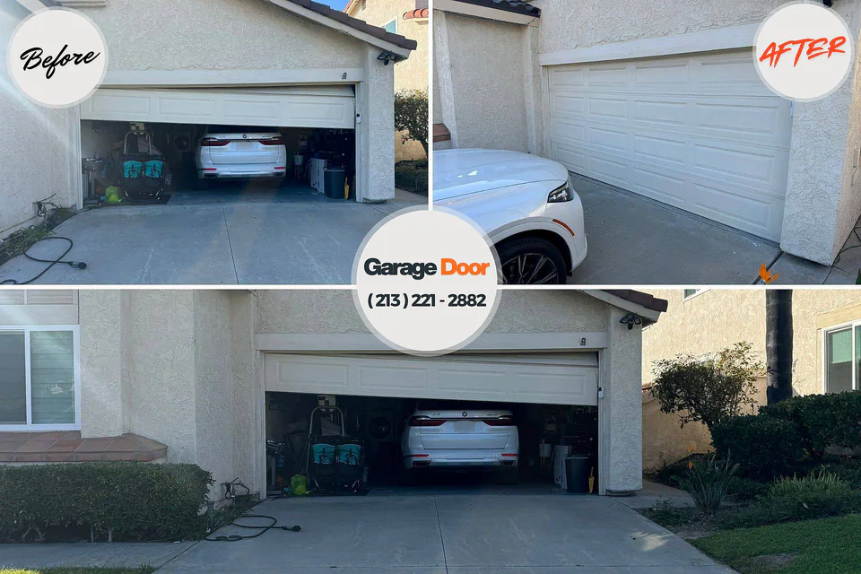 Before and after: Garage Door Service Cape St. Claire, MD
